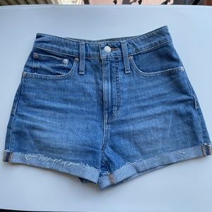 Madewell Curvy High Rise Denim Shorts 25